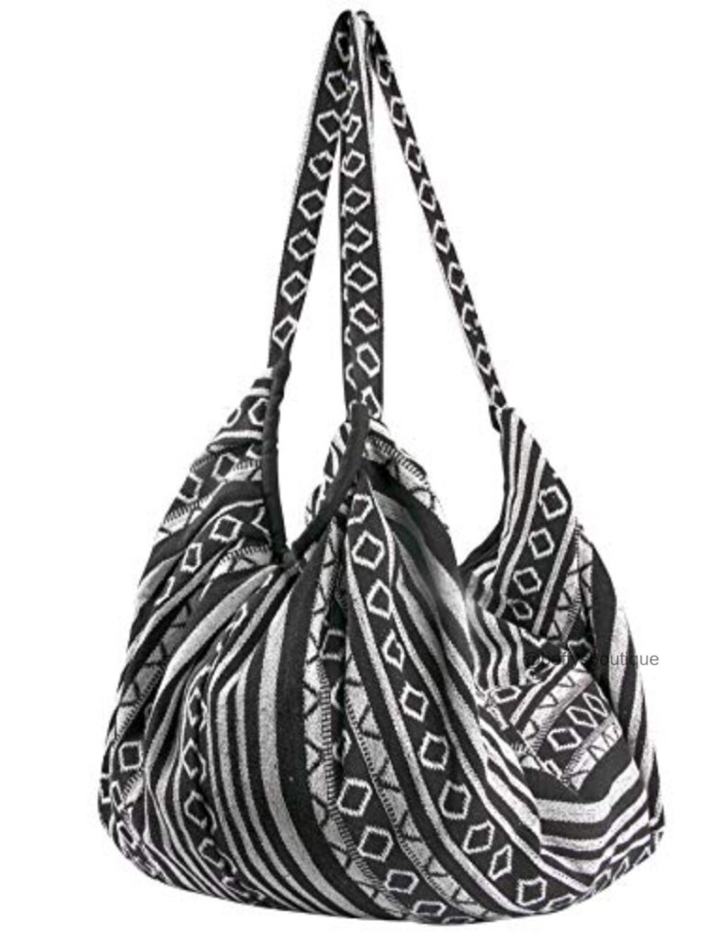 Handmade Cotton Jacquard Hobo Shoulder Tote Bag Travel Purse